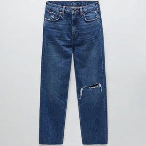Zara | Jeans | Zara The Hw Kick In Serenity Blue | Poshmark
